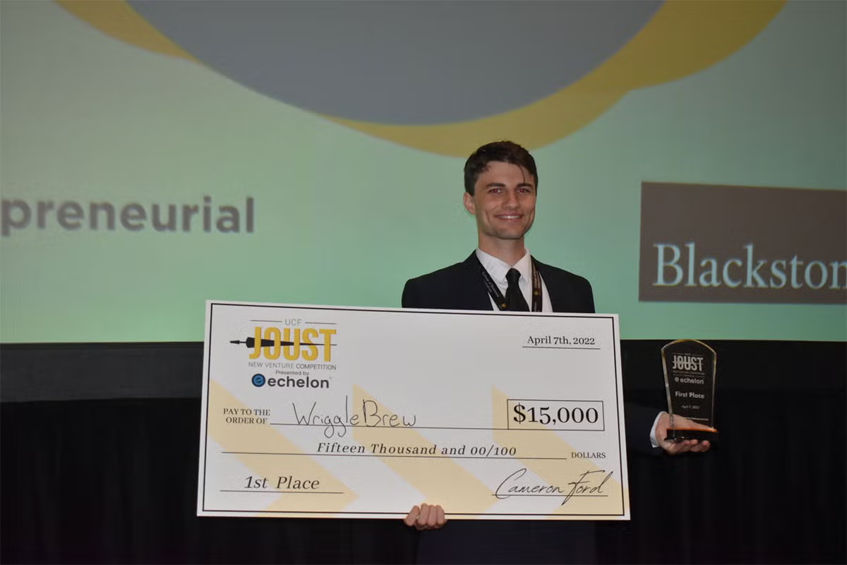 Wriggle Brew ‘Worm Tea’ Fertilizer Wins at UCF’s 2022 Joust New Venture Competition